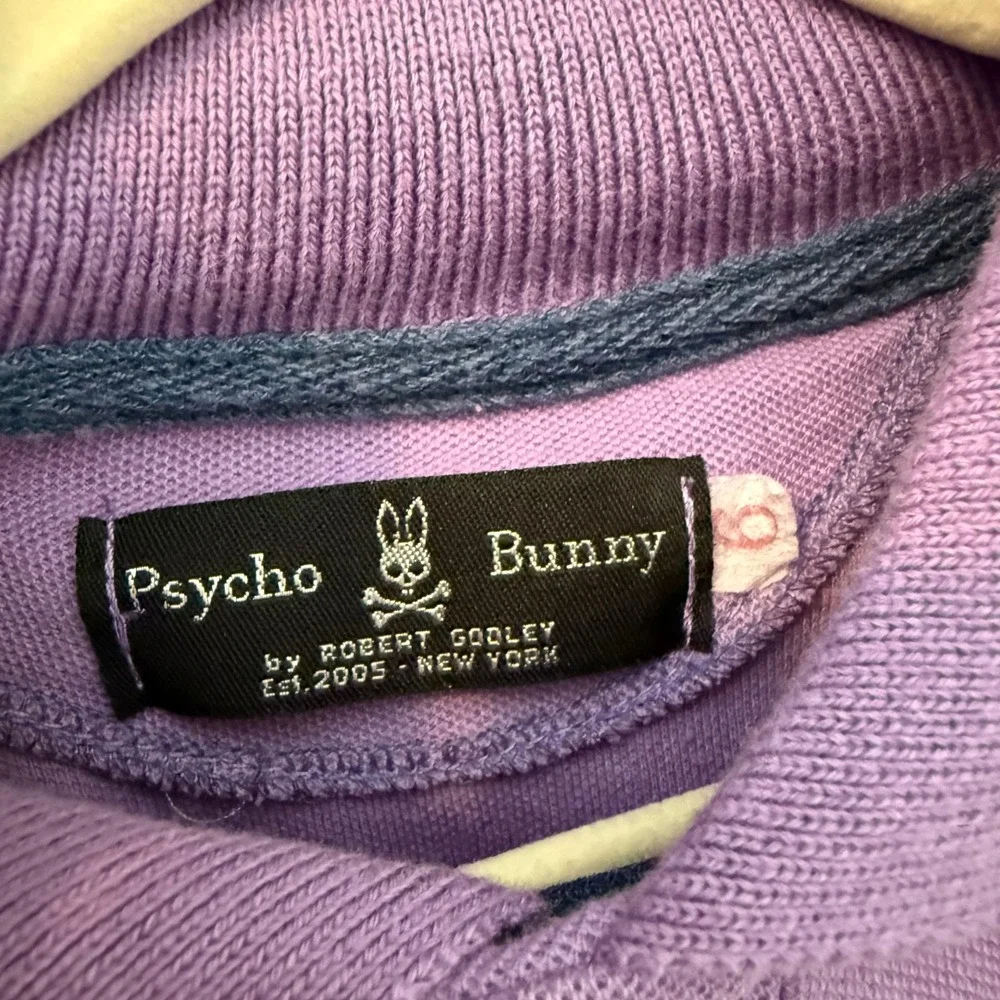 Psycho Bunny Kids Purple Short Sleeve Polo Shirt Embroidered Bunny Logo‎